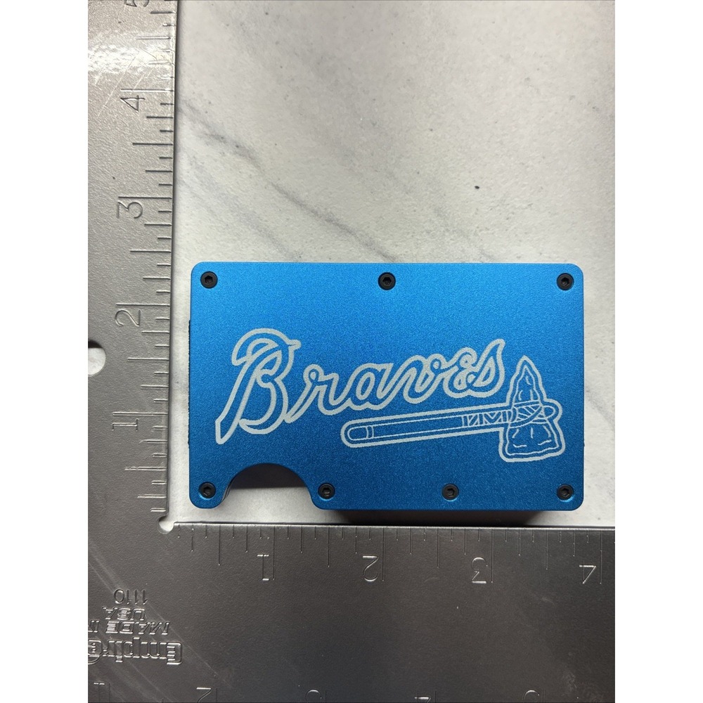 Metal Slim Atlanta Braves RFID Blocking Wallet